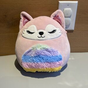 PINK 8” RAINBOW FOX BY SQUISHMALLOW